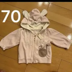 クーラクール うさみみパーカー 70 ピンク