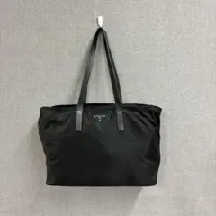 極美品 PRADA プラダ ナイロン ハンドバッグ トートバッグ 白タグ 黒 DSC02259a.jpg