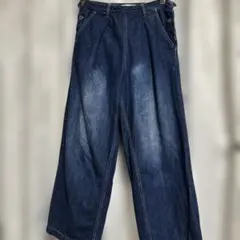 セブンディズサンディ　デニム ワイドパンツ インディゴブルー Mサイズのサムネイル
