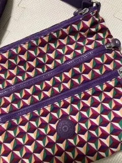 Kipling ショルダーバッグ STEFANIE 総柄 パープル　キプリング紫