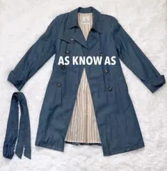 AS KNOW AS PINKY デニムトレンチコート