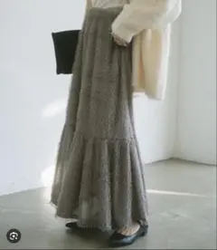 VANNIE U ラメフェザーティアードスカートのサムネイル