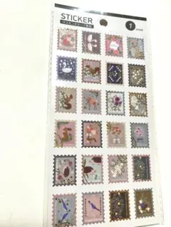 シール 1枚300円 100 切手風 アニマル