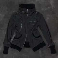 Y2K】パンク ロック ハイネック ジャケット 黒 V系 地雷系Archive