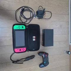 Nintendo Switch グリーン/ピンク 本体 + ゲーム2本