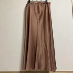 ミッシェルクラン　フレア スカート ロング ミモレ ブラウンのサムネイル