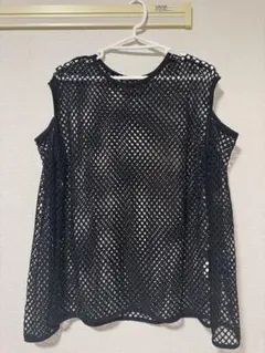 肩出しメッシュトップス　長袖のサムネイル