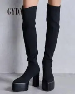 GYDA ニーハイブーツ ブラックのサムネイル