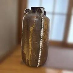 陶器製花瓶茶系