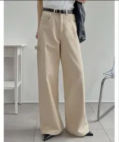 リエディ 無地カツラギワークデザインペインターパンツ