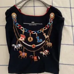 Ball&Chain ボールアンドチェーン 馬とチャームバッグネイビーＭサイズ