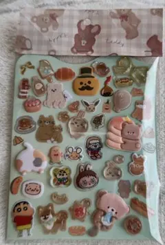 【茶】おすそわけシール ボンボンドロップシール おはじきシール 等