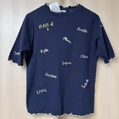 CIAOPANIC メローリブ 刺繍ロゴ 半袖Tシャツ ネイビーのサムネイル