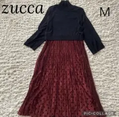 zucca ズッカ ドッキング ロングワンピース ドッド Aライン Mサイズ