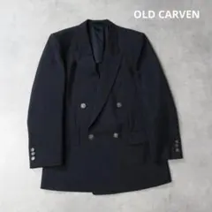 CARVEN / 1990s ダブルブレスト テーラードジャケット 紺 ブレザーのサムネイル