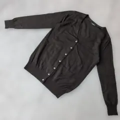 b2875 COMME CA ISM【M】ダークブラウン カーディガン