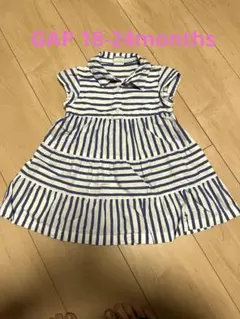 ★美品★GAPストライプワンピース　紺　18-24months 90cm 夏