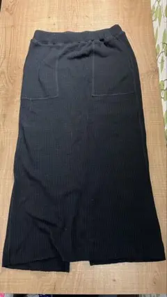 niko and...ダークグレー タイトスカート リブ編み