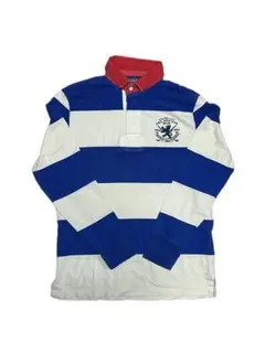 90s Polo Ralph Lauren ラガーシャツ スウェット地 刺繍ロゴ