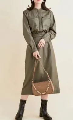 vis ひざ丈ワンピース