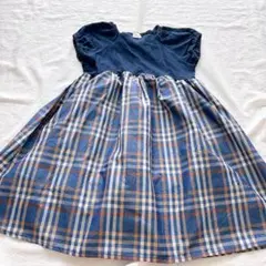 petit main チェック柄ワンピース 120