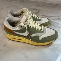 Nike Air Max 1 緑/白/黄 ジッパー付きスニーカー