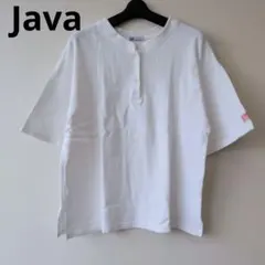 【美品】Java クラシカルエルフ　半袖ヘンリーネックTシャツ ホワイト　Lのサムネイル