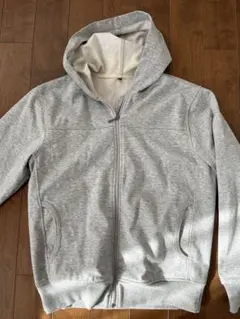 無印良品のグレー 　フルジップ・ パーカー Lサイズ