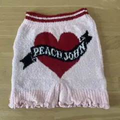 新品　PEACH JOHN のロゴハート柄毛糸のパンツ　ピンク　キッズ用