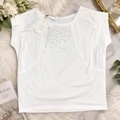 新品 Ehyphen world gallery スタッズ Tシャツ ホワイト