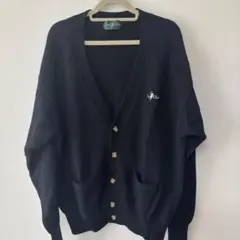 Polo Club 黒 毛100%カーディガン L