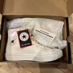 コンバース　ホワイトレザー