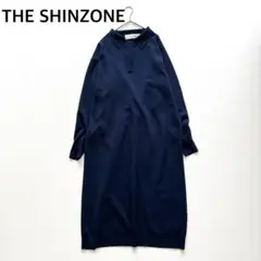 美品 ヘルノ ヴィンテージ シャツワンピース 刻印金ボタン 濃紺 希少