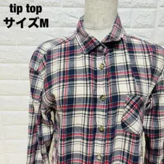 tip top チェック柄シャツ M ヴィンテージ感 長袖 おしゃれ【88】のサムネイル