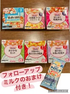 WAKODO　キューピー　 ベビーフードセット　６個／フォローアップミルク５本
