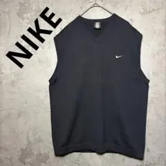 【美品】NIKE ナイキ　メンズ　ベスト　ゴルフウェア　ニット　黒