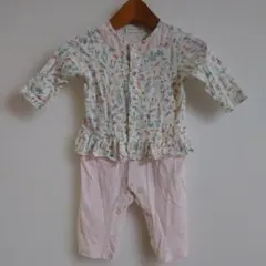 センスオブワンダー花柄動物柄ロンパース 70サイズ