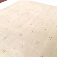 ポム様専用結城紬▪️十字絣▪️生成りシンプルモダン▪️着丈159