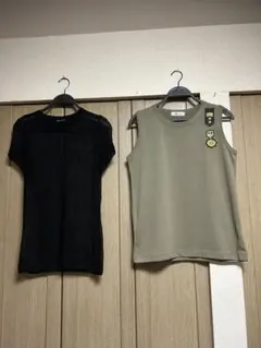 ZARA編みトップス✖️インナータンクトップ2点セット重ね着コーデです 夏　未使用