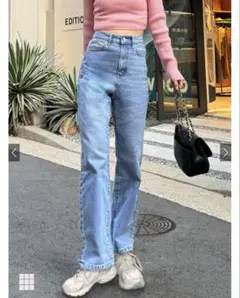 【GRL】ストレートデニム ブルー ＊ グレイル