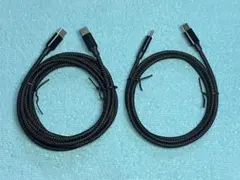【新品未使用】編み込みUSB type-C to C 1m、2mセット