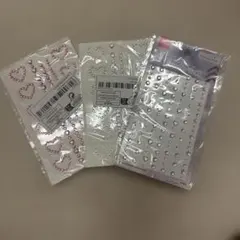 ハート型装飾シール3枚セット