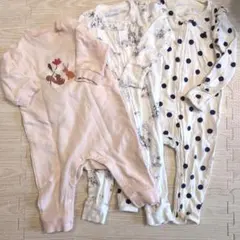 UNIQLOピンク70cm/GAP 80cmロンパース