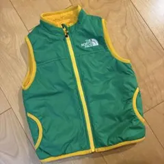THE NORTH FACE ベビーベスト 緑/黄色