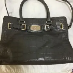 お値下げ　美品　マイケルコース　クロコ型押しバッグ、ショルダー