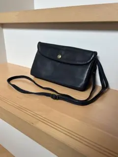 kanmi ショルダー付き 長財布 ネイビー レザーのサムネイル