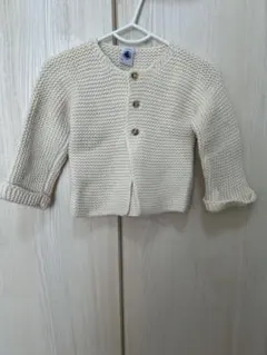 PETIT BATEAU クリーム色 カーディガン 18m