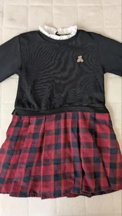 プティマイン　裏微起毛ワンピース