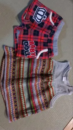 BABYDOLLショートパンツ とSHIPSチュニック 80cm 秋冬