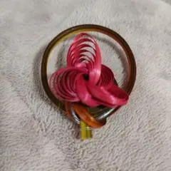 日本製昭和50年代高級竹細工ブローチ